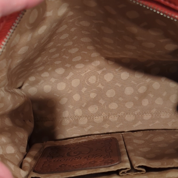 Brighton Rust Embossed Shoulder Bag with Braided Handles - Picture 8 of 16